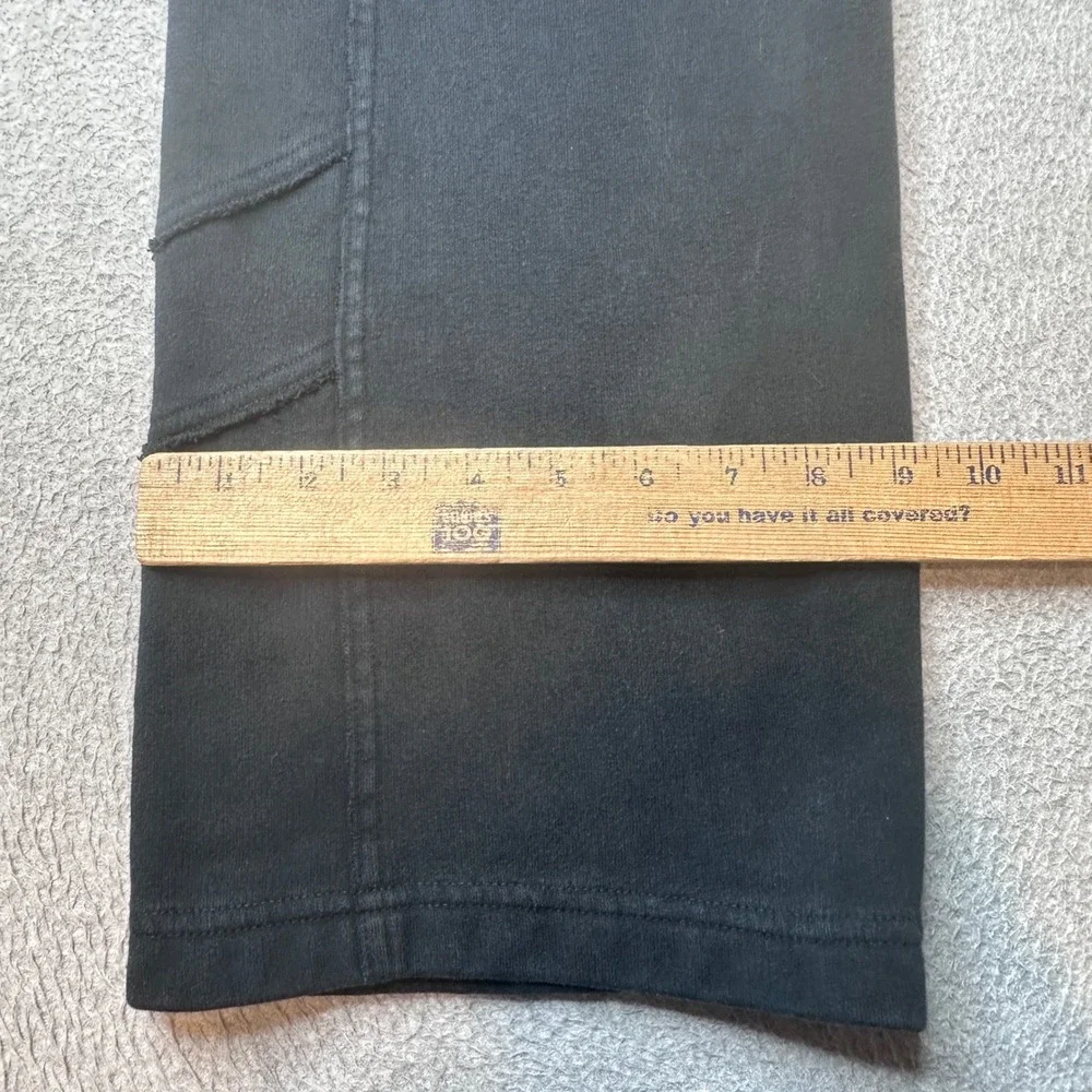 Nike Pants Womens XL Bootcut Black French Terry Raw Edge Detail Drawstring
